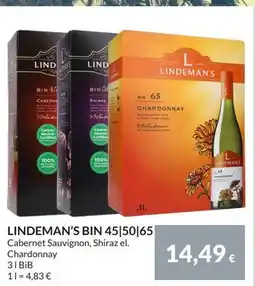 Nielsen Discount LINDEMAN’S BIN 45|50|65, EUR 14.49 erbjuda