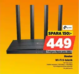 Power Tp-link Router Wi-Fi 6-teknik erbjuda