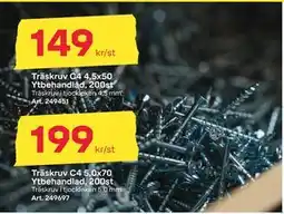 Byggmax Träskruv C4 4,5x50 Ytbehandlad, 200st erbjuda