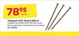 Byggmax Trådspik VFZ 75x2,8 250 st erbjuda