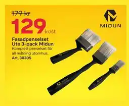 Byggmax Fasadpenselset Ute 3-pack Midun erbjuda