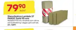 Byggmax Stenullsskiva Lambda 37 PAROC Solid 95 mm erbjuda