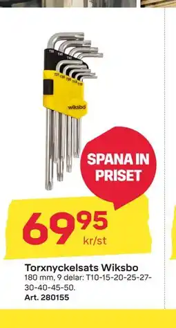 Byggmax Torxnyckelsats Wiksbo erbjuda