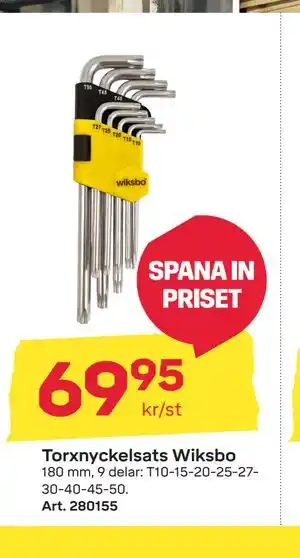 Byggmax Torxnyckelsats Wiksbo erbjuda