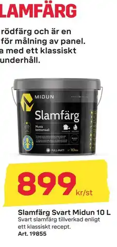 Byggmax Slamfärg Svart Midun 10 L erbjuda