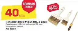 Byggmax Penselset Basic Midun Ute, 3-pack erbjuda