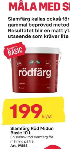 Byggmax Slamfärg Röd Midun Basic 10 L erbjuda