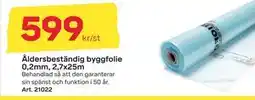 Byggmax Åldersbeständig byggfolie 0,2mm, 2,7x25m erbjuda