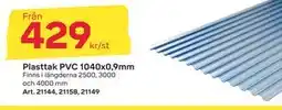 Byggmax Plasttak PVC 1040x0,9mm erbjuda