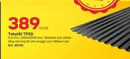 Byggmax Takplåt TP20 erbjuda