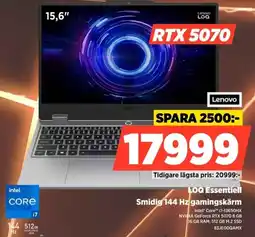 Power Lenovo LOQ Essentiell Smidig 144 Hz gamingskärm SPARA 2500:- erbjuda