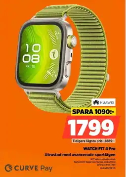 Power Huawei WATCH FIT 4 Pro Utrustad med avancerade sportlägen erbjuda