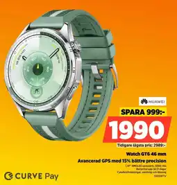 Power Huawei Watch GT6.46 mm Avancerad GPS med 15% bättre precision erbjuda