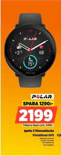 Power Polar Ignite 3 fitnessklocka Förbättrad GPS erbjuda