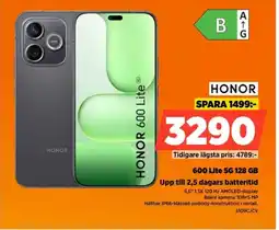 Power Honor 600 Lite 5G 128 GB Upp till 2,5 dagars batteritid erbjuda