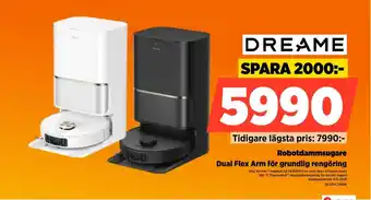 Power Dreame Robotdammsugare Dual Flex Arm för grundlig rengöring erbjuda