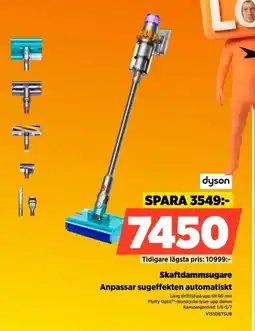 Power Dyson Skaftdammsugare Anpassar sugeffekten automatiskt erbjuda