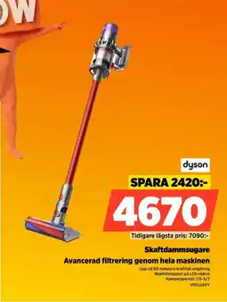 Power Dyson Skaftdammsugare Avancerad filtrering genom hela maskinen erbjuda