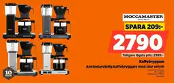 Power Användarvänlig kaffebryggare med stor volym Moccamster Handmade Kaffebryggare erbjuda