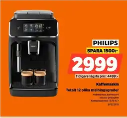 Power Philips Kaffemaskin Totalt 12 olika malningsgrader erbjuda