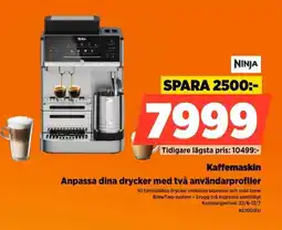Power Ninja Kaffemaskin Anpassa dina drycker med två användarprofiler erbjuda