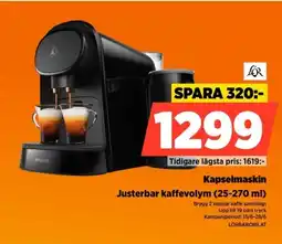 Power L'Or Kapselmaskin Justerbar kaffevolym (25-270 ml) erbjuda