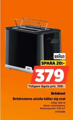 Power Braun Brödrost Brödrostens utsida håller sig sval erbjuda