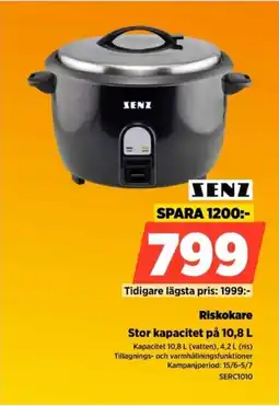 Power Senz Riskokare Stor kapacitet på 10,8 L erbjuda