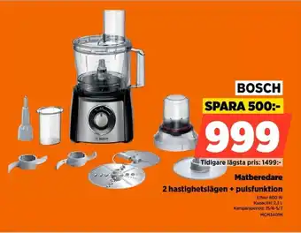 Power Bosch Matberedare 2 hastighetslägen + pulsfunktion erbjuda