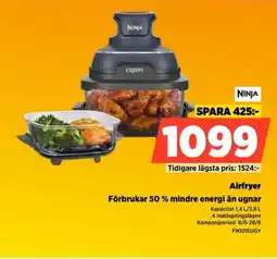 Power Ninja Airfryer Förbrukar 50% mindre energi än ugnar erbjuda