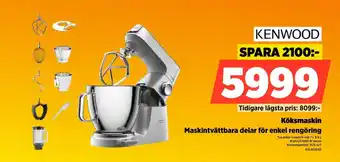 Power Kenwood Köksmaskin Maskintvättbara delar för enkel rengöring erbjuda