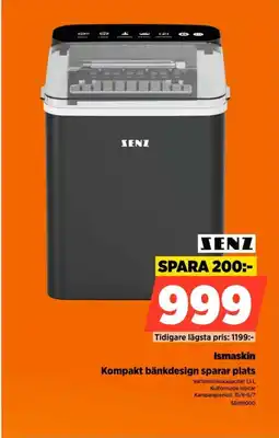 Power Senz Ismaskin Kompakt bänkdesign sparar plats erbjuda