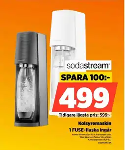 Power Sodastream Kolsyremaskin 1 FUSE-flaska ingår erbjuda