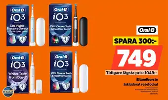 Power Oral-B Eltandborste Inkluderat resefodral erbjuda