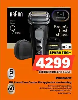 Power Braun Rakapparat Ett SmartCare Center för hygienisk användning erbjuda