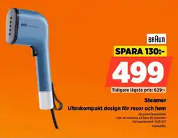 Power Braun Steamer Ultrakompakt design för resor och hem erbjuda