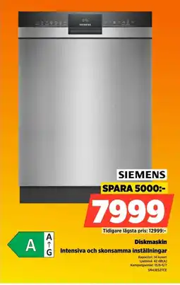Power Siemens Diskmaskin G Intensiva och skonsamma inställningar erbjuda
