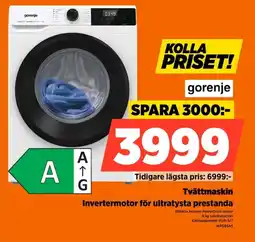 Power Gorenje Tvättmaskin Invertermotor för ultratysta prestanda erbjuda