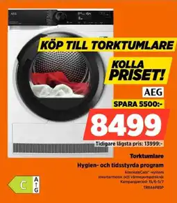 Power Aeg Torktumlare Hygien- och tidsstyrda program erbjuda