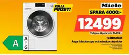 Power Miele Tvättmaskin Ånga fräschar upp och minskar skrynklor erbjuda