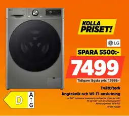 Power Lg Tvätt/tork Ångteknik och Wi-Fi-anslutning erbjuda