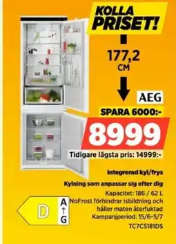 Power Aeg Integrerad kyl/frys Kylning som anpassar sig efter dig erbjuda