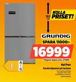 Power Grundig Kyl/frys Kontrollpanel på luckan erbjuda