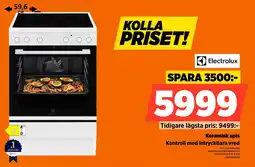 Power Electrolux Keramisk spis Kontroll med intryckbara vred erbjuda