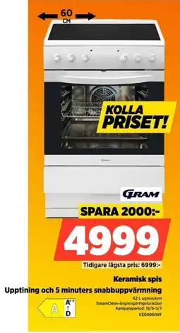 Power Gram Keramisk spis Upptining och 5 minuters snabbuppvärmning erbjuda