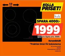 Power Kulz Keramikhäll "Praktisk timer för kokzonerna erbjuda