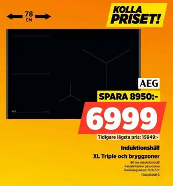 Power Aeg Induktionshäll XL Triple och bryggzoner erbjuda