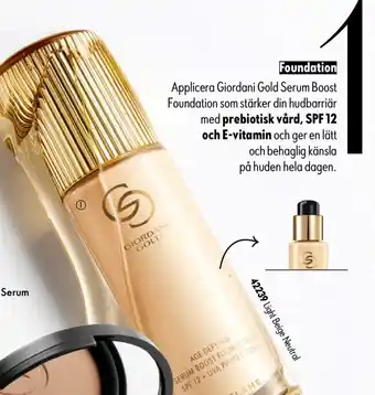 Oriflame Giordani Gold Age Defying Serum Boost Foundation SPF 12 +UVA Protection erbjuda