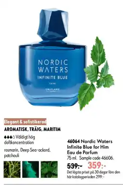 Oriflame Nordic Waters Infinite Blue for Him Eau de Parfum erbjuda