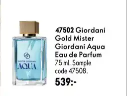 Oriflame Giordani Gold Mister Giordani Aqua Eau de Parfum erbjuda